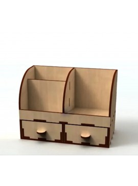 Intra απο ξύλο plywood 3mm-4mm πάχος - Organizer γραφείου με συρτάρια 4mm Δίασταση 30x30 cm Intraeaxys-zo9y6ry7