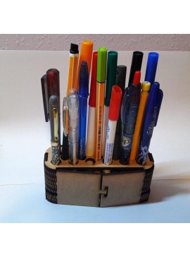 Intra απο ξύλο plywood 3mm-4mm πάχος - Οργανοθήκη μολυβιού γραφείου Δίασταση 30x30 cm Intraeaxys-lopq08x7