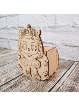 Intra απο ξύλο plywood 3mm-4mm πάχος - Organizer Στυλόθήκη για παιδιά Δίασταση 30x30 cm Intraeaxys-eo20rm47