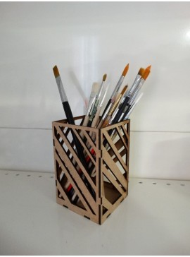 Intra απο ξύλο plywood 3mm-4mm πάχος - Μοντέρνα Μολυβοθήκη για Τραπέζι Γραφείου 3mm Δίασταση 30x30 cm Intraeaxys-pok3dpd7