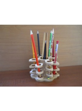 Intra απο ξύλο plywood 3mm-4mm πάχος - Μολυβοθήκη πολλαπλών στρώσεων Art Design Δίασταση 30x30 cm Intraeaxys-67wldx21