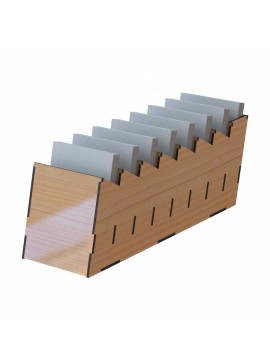 Intra απο ξύλο plywood 3mm-4mm πάχος - Flyer Holder Στήριγμα μπροσούρας Ξύλινη βάση οθόνης Δίασταση 30x30 cm Intraeaxys-qommqqpo