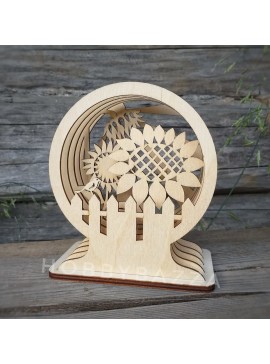 Intra απο ξύλο plywood 3mm-4mm πάχος - Ξύλινη 3D διακόσμηση γραφείου πολλαπλών στρώσεων Δίασταση 30x30 cm Intraeaxys-yon0lp27