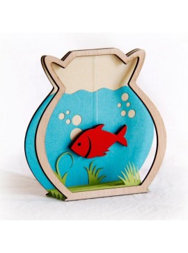 Intra απο ξύλο plywood 3mm-4mm πάχος - Ξύλινη τέχνη με στρώματα ενυδρείου Δίασταση 30x30 cm Intraeaxys-r7vmk9l7