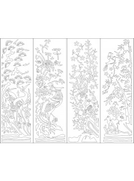 Intra απο ξύλο plywood 3mm-4mm πάχος - Μοτίβο λουλουδιών οθόνης Δίασταση 30x30 cm Intraeaxys-r7vmm257
