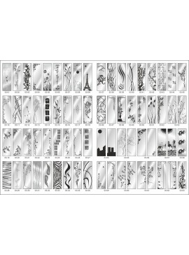 Intra απο ξύλο plywood 3mm-4mm πάχος - Συλλογή Custom Glass Sandblasting Designs Δίασταση 30x30 cm Intraeaxys-r7vm5yl7