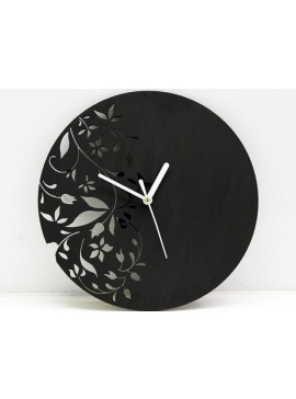 Intra απο ξύλο plywood 3mm-4mm πάχος - Floral Ρολόι Δίασταση 30x30 cm Intraeaxys-51rr8201