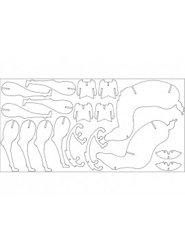 Intra απο ξύλο plywood 3mm-4mm πάχος - Santa's Reindeer Δίασταση 30x30 cm Intraeaxys-qomdxro3