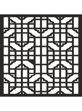 Intra απο ξύλο plywood 3mm-4mm πάχος - Γεωμετρικό τετράγωνο σχέδιο Jali Δίασταση 30x30 cm Intraeaxys-91jnw8om