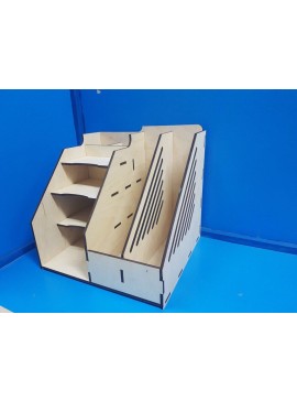 Intra απο ξύλο plywood 3mm-4mm πάχος - Lasercut Desk Organizer για το γραφείο Δίασταση 30x30 cm Intraeaxys-51rn5r76