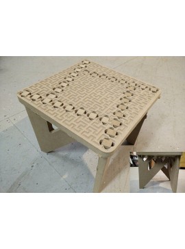 Intra απο ξύλο plywood 3mm-4mm πάχος - Σκαμπό δυαδικών ποδιών δέντρου Δίασταση 30x30 cm Intraeaxys-ro6yqrn7
