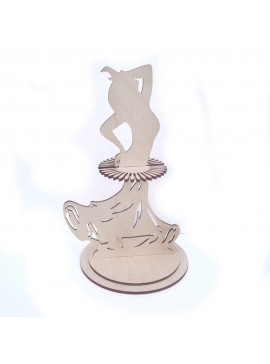 Intra απο ξύλο plywood 3mm-4mm πάχος - Θήκη χαρτοπετσέτας για κορίτσι που χορεύει Δίασταση 30x30 cm Intraeaxys-r7vmr657