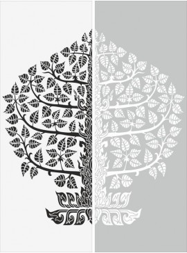 Intra απο ξύλο plywood 3mm-4mm πάχος - Floral σχέδιο αμμοβολής Δίασταση 30x30 cm Intraeaxys-51rm5ro6