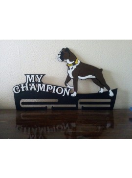 Intra απο ξύλο plywood 3mm-4mm πάχος - Πρότυπο κατόχου μεταλλίων μπουλντόγκ Δίασταση 30x30 cm Intraeaxys-joed0ld1