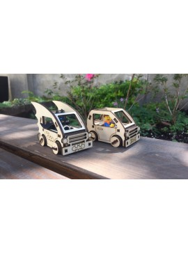 Intra απο ξύλο plywood 3mm-4mm πάχος - ting Smart Car Δίασταση 30x30 cm Intraeaxys-lopq2l67