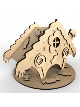 Intra απο ξύλο plywood 3mm-4mm πάχος - Μοντέλο Tea House για ting Δίασταση 40x50 cm Intraeaxys-zo9d547k