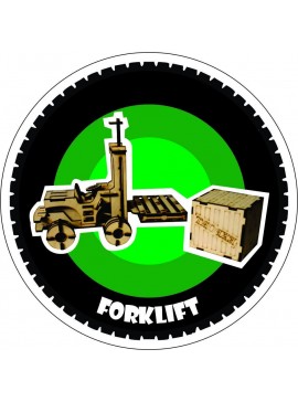 Intra απο ξύλο plywood 3mm-4mm πάχος - Fork Lift Truck Ξύλινο 3D μοντέλο / κιτ παζλ Δίασταση 30x30 cm Intraeaxys-eoxqzv1z