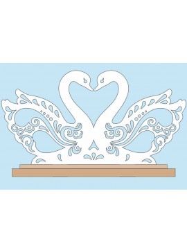 Intra απο ξύλο plywood 3mm-4mm πάχος - Αρχείο PDF Salfetnitsa Lebedi A4 Δίασταση 30x30 cm Intraeaxys-67w5rm72