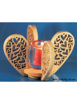 Intra απο ξύλο plywood 3mm-4mm πάχος - Αρχείο PDF Κέντρου κεριού Heart Δίασταση 30x30 cm Intraeaxys-ro6jw27x