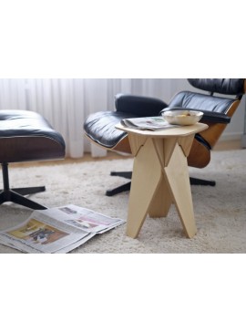 Intra απο ξύλο plywood 3mm-4mm πάχος - Επιτραπέζιο σκαμπό Δίασταση 30x30 cm Intraeaxys-eo49qg1j
