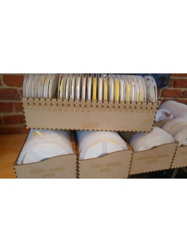 Intra απο ξύλο plywood 3mm-4mm πάχος - Κουλοχέρηδες 7IN 24 Slots Storage Reel Δίασταση 30x30 cm Intraeaxys-d1lvreyo