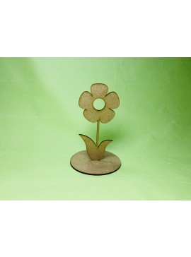 Intra απο ξύλο plywood 3mm-4mm πάχος - Λουλούδι με βάση Δίασταση 30x30 cm Intraeaxys-voq28d6o