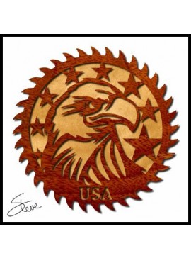 Intra απο ξύλο plywood 3mm-4mm πάχος - Patriotic Saw Blade Scroll Saw Pattern PDF Δίασταση 30x30 cm Intraeaxys-voq88eo2