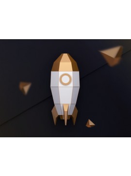 Intra απο ξύλο plywood 3mm-4mm πάχος - Αρχείο PDF Cohete Espacial Papercraft Δίασταση 30x30 cm Intraeaxys-eo2dd418