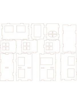 Intra απο ξύλο plywood 3mm-4mm πάχος - Σπίτι Δίασταση 40x50 cm Intraeaxys-67w2y372
