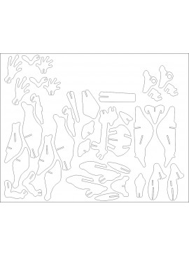 Intra απο ξύλο plywood 3mm-4mm πάχος - Frog Puzzle 3mm Δίασταση 30x30 cm Intraeaxys-075el07z