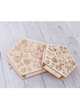 Intra απο ξύλο plywood 3mm-4mm πάχος - Χαρακτική λέιζερ για ξηρούς καρπούς Ξύλινο κουτί δώρου Δίασταση 30x30 cm Intraeaxys-pok3rz97