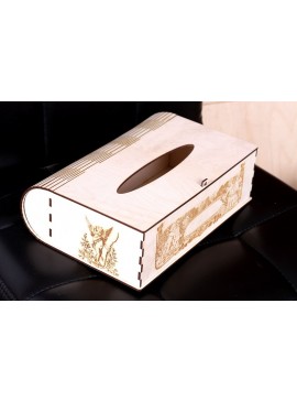 Intra απο ξύλο plywood 3mm-4mm πάχος - Κουτί χαρτιού Χαραγμένο Κόντρα πλακέ θήκης χαρτιού Δίασταση 30x30 cm Intraeaxys-ro6yme37