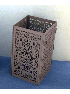 Intra απο ξύλο plywood 3mm-4mm πάχος - Ψηλό τετράγωνο βάζο Διακοσμητικό βάζο με λουλούδια Δίασταση 30x30 cm Intraeaxys-6o3yz537