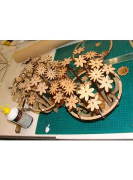 Intra απο ξύλο plywood 3mm-4mm πάχος - Centro de Mesa Δίασταση 30x30 cm Intraeaxys-lopr6k1w