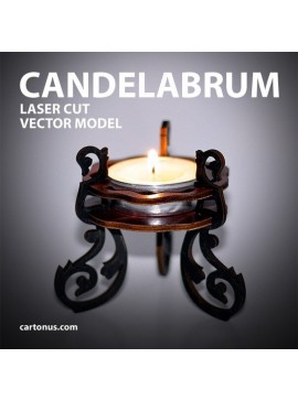 Intra απο ξύλο plywood 3mm-4mm πάχος - Cartonus Candelabrum 40mm Δίασταση 30x30 cm Intraeaxys-0750m01z
