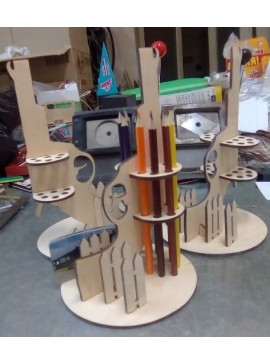 Intra απο ξύλο plywood 3mm-4mm πάχος - Μολυβοθήκη περίστροφου όπλου Δίασταση 30x30 cm Intraeaxys-67wlm631