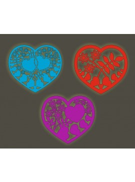 Intra απο ξύλο plywood 3mm-4mm πάχος - Δωρεάν ting Hearts Δίασταση 30x30 cm Intraeaxys-loprm61w
