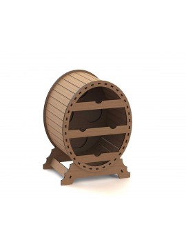 Intra απο ξύλο plywood 3mm-4mm πάχος - Μικρό Κελάρι 4 Μπουκάλι Δίασταση 30x30 cm Intraeaxys-67wkm372