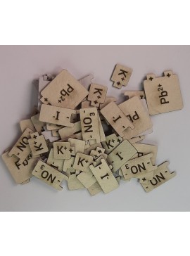 Intra απο ξύλο plywood 3mm-4mm πάχος - Άτομα και ιόντα για μαθήματα χημείας Δίασταση 30x30 cm Intraeaxys-voq2qydo