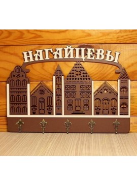 Intra απο ξύλο plywood 3mm-4mm πάχος - Διακοσμητική κλειδοθήκη τοίχου σε σχήμα σπιτιού Δίασταση 30x30 cm Intraeaxys-d1lvgego