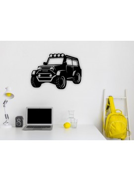 Intra απο ξύλο plywood 3mm-4mm πάχος - Jeep Wall Art Δίασταση 30x30 cm Intraeaxys-ro6y3vn7