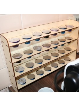 Intra απο ξύλο plywood 3mm-4mm πάχος - Διοργανωτής θήκης καφέ Nespresso Δίασταση 30x30 cm Intraeaxys-6o3ypzp7