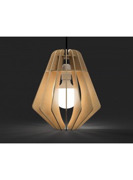 Intra απο ξύλο plywood 3mm-4mm πάχος - Κρεμαστό φωτιστικό Δίασταση 30x30 cm Intraeaxys-078ylw4o