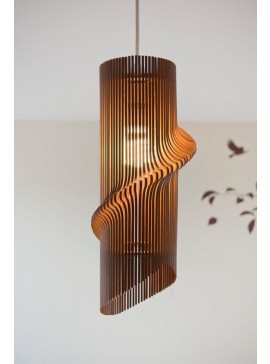 Intra απο ξύλο plywood 3mm-4mm πάχος - Ξύλινο Κρεμαστό Φωτιστικό Wave Δίασταση 30x30 cm Intraeaxys-e1gklgdo