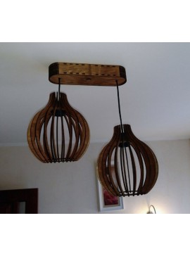 Intra απο ξύλο plywood 3mm-4mm πάχος - Πρότυπο διακοσμητικό φωτιστικό οροφής Δίασταση 30x30 cm Intraeaxys-yon0x9g7