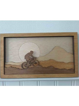 Intra απο ξύλο plywood 3mm-4mm πάχος - Biker Layered Shadow Box Δίασταση 30x30 cm Intraeaxys-eo4qx887
