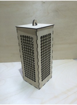Intra απο ξύλο plywood 3mm-4mm πάχος - Ξύλινο Φωτιστικό Νυχτερινό Φωτιστικό Δίασταση 30x30 cm Intraeaxys-lopq9mz7