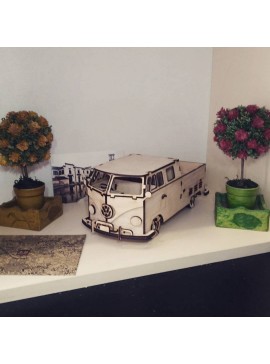 Intra απο ξύλο plywood 3mm-4mm πάχος - Παζλ VW Volkswagen Pickup Kombi 1 Δίασταση 30x30 cm Intraeaxys-yon4kg1r