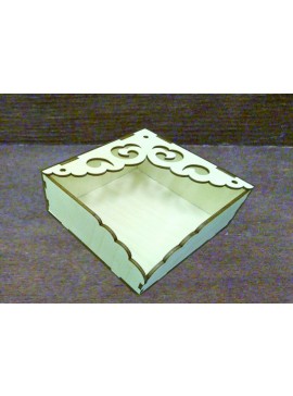 Intra απο ξύλο plywood 3mm-4mm πάχος - Ξύλινη θήκη χαρτοπετσέτας Δίασταση 30x30 cm Intraeaxys-078ylkjo