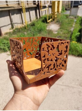 Intra απο ξύλο plywood 3mm-4mm πάχος - Θήκη χαρτοπετσέτας 3mm Δίασταση 30x30 cm Intraeaxys-075ylz8o